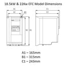 18.5kW EFC3610 Inverter Drive 380- 480VAC 50/60Hz