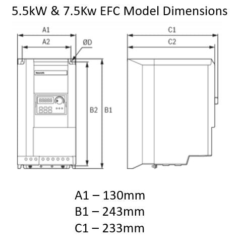 5.5kW EFC3610 Inverter Drive 380- 480VAC 50/60Hz